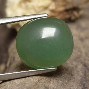 Venturina Verde natural de 6.23 ct, Corte Óvalo, Translúcido