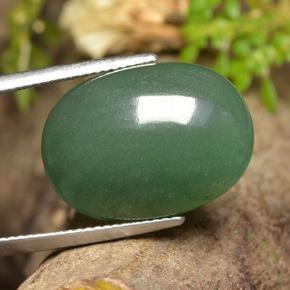 Venturina Verde natural de 19.39 ct, Corte Óvalo, Translúcido