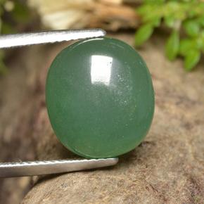Venturina Verde natural de 7.52 ct, Corte Óvalo, Translúcido