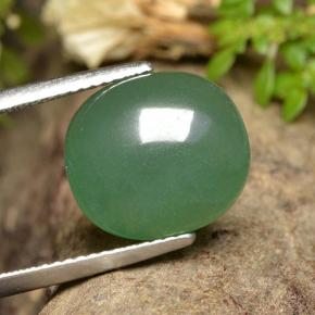 Venturina Verde natural de 7.52 ct, Corte Óvalo, Translúcido