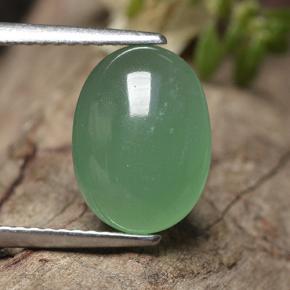 Aventurina verde natural de 3,46 ct, corte óvalo, translúcido