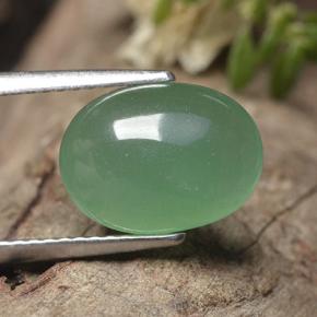 Aventurina verde natural de 3,46 ct, corte óvalo, translúcido