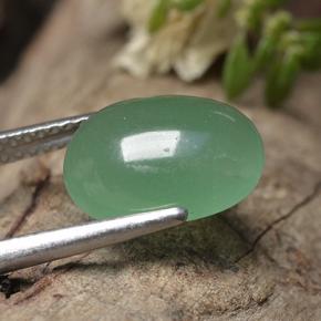 Aventurina verde natural de 3,46 ct, corte óvalo, translúcido