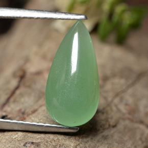 Venturina Verde natural de 2.85 ct, En forma de pera, Translúcido