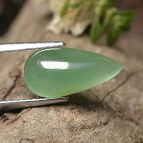 Venturina Verde natural de 2.85 ct, En forma de pera, Translúcido