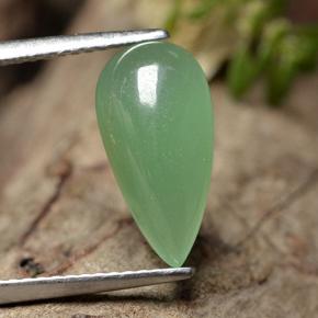 Venturina Verde natural de 2.85 ct, En forma de pera, Translúcido