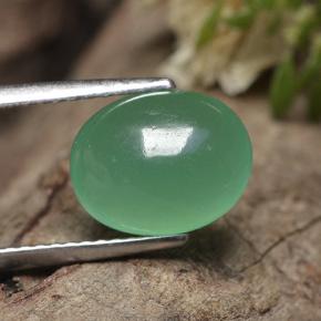 Venturina Verde natural de 2.96 ct, Corte Óvalo, Translúcido