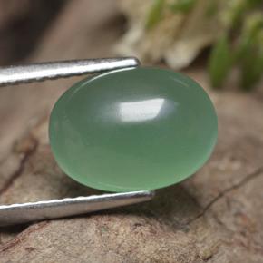 Venturina Verde natural de 3.10 ct, Corte Óvalo, Translúcido