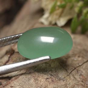 Venturina Verde natural de 3.10 ct, Corte Óvalo, Translúcido