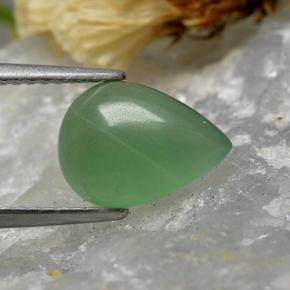 Aventurina verde natural de 2,14 ct, en forma de pera, translúcido