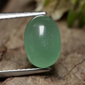 Venturina Verde natural de 2.18 ct, Corte Óvalo, Translúcido