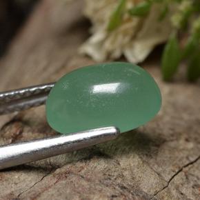 Venturina Verde natural de 2.18 ct, Corte Óvalo, Translúcido