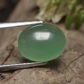 Venturina Verde natural de 2.28 ct, Corte Óvalo, Translúcido