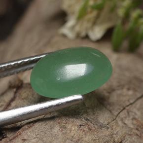Venturina Verde natural de 2.28 ct, Corte Óvalo, Translúcido