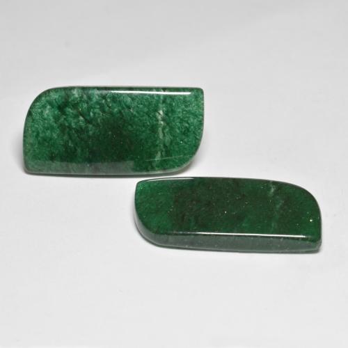 Gemas de aventurina verde natural de 26,15 ct, forma elegante, translúcido