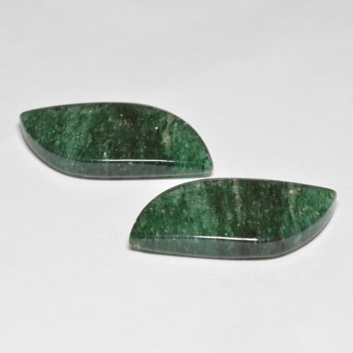 Gemas de aventurina verde natural de 23,52 ct, forma elegante, translúcido