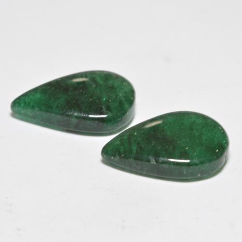 Gemas de aventurina verde natural de 12,03 ct, en forma de pera, translúcido