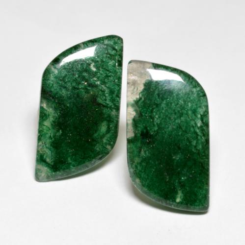 Gemas de aventurina verde natural de 16,88 ct, forma elegante, translúcido