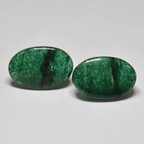 Gemas de aventurina verde natural de 13,04 ct, corte óvalo, translúcido