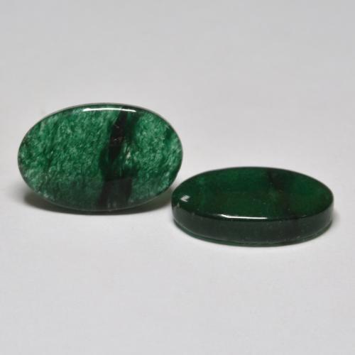 Gemas de aventurina verde natural de 13,04 ct, corte óvalo, translúcido