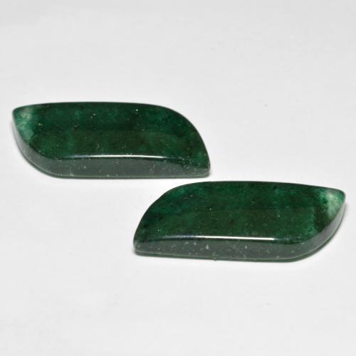 Gemas de Venturina Verde pino natural de 20.39 ct, Forma elegante, Translúcido