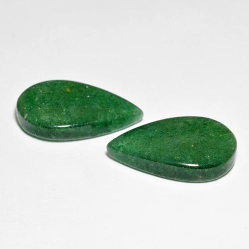Gemas de aventurina verde natural de 12,78 ct, en forma de pera, translúcido