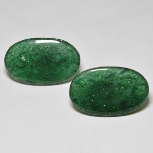 Gemas de aventurina verde natural de 16,12 ct, corte óvalo, translúcido