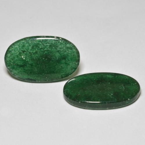Gemas de aventurina verde natural de 16,12 ct, corte óvalo, translúcido