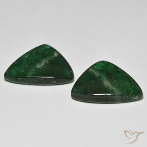 Gemas de Venturina Verde oscuro natural de 14.27 ct, Elegante, Translúcido