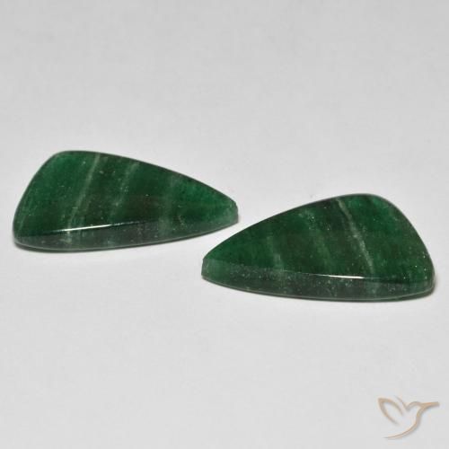 Gemas de Venturina Verde oscuro natural de 13.52 ct, Elegante, Translúcido