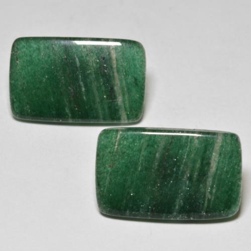 Gemas de aventurina verde natural de 16,97 ct, baguette, translúcido