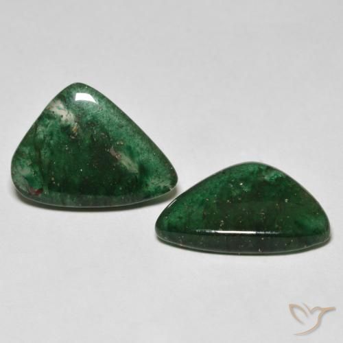 Gemas de Venturina Verde claro natural de 10.03 ct, Forma elegante, Translúcido