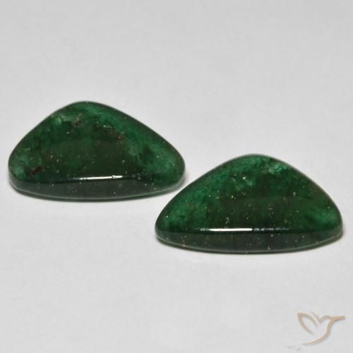 Gemas de Venturina Verde claro natural de 10.03 ct, Forma elegante, Translúcido