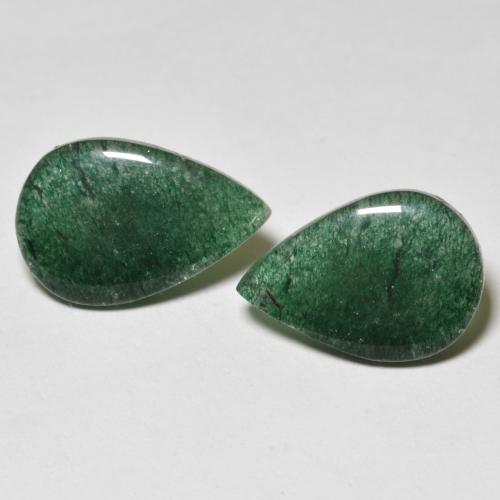Gemas de aventurina verde natural de 9,29 ct, en forma de pera, translúcido