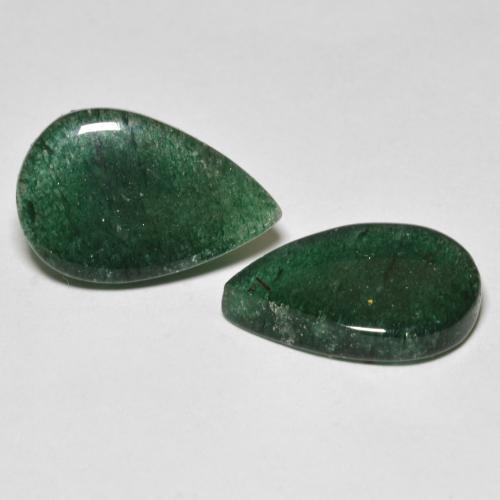 Gemas de aventurina verde natural de 9,29 ct, en forma de pera, translúcido