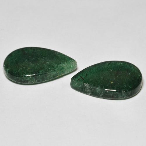 Gemas de aventurina verde natural de 9,29 ct, en forma de pera, translúcido