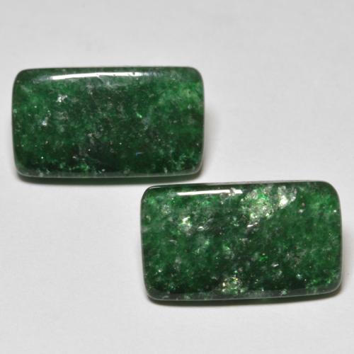 Gemas de aventurina verde natural de 11,49 ct, baguette, translúcido