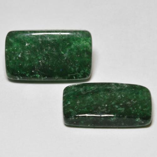 Gemas de aventurina verde natural de 11,49 ct, baguette, translúcido