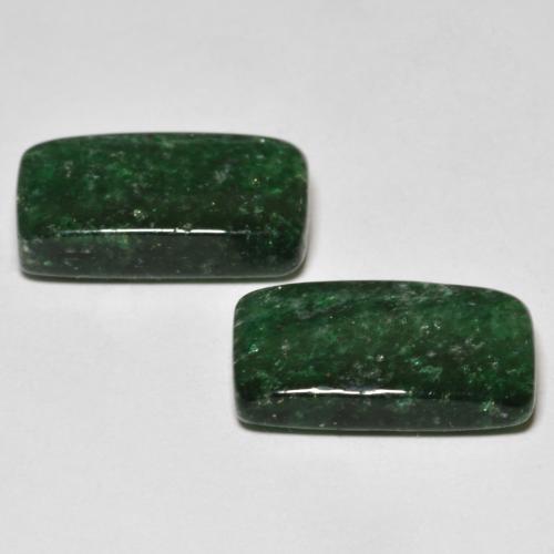 Gemas de aventurina verde natural de 11,49 ct, baguette, translúcido