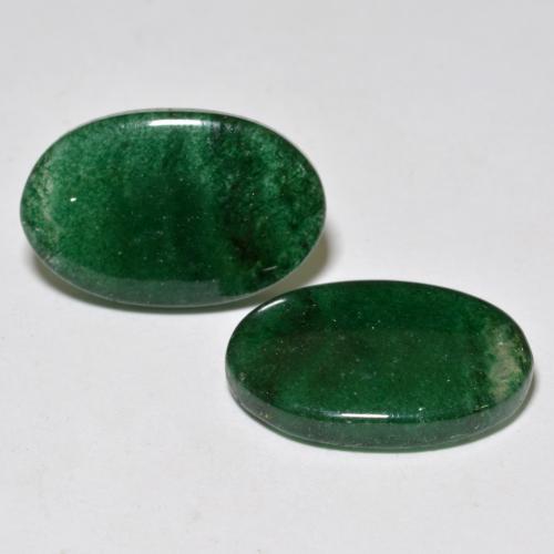 Gemas de aventurina verde natural de 17,47 ct, corte óvalo, translúcido