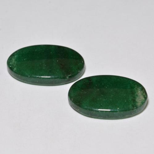 Gemas de aventurina verde natural de 17,47 ct, corte óvalo, translúcido