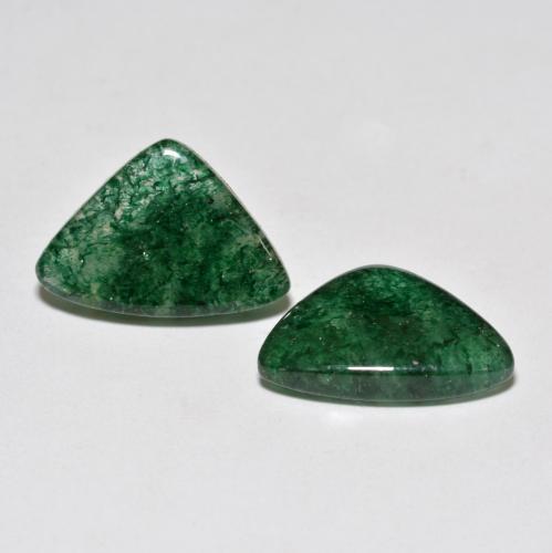 Gemas de aventurina verde natural de 9,73 ct, trillón, translúcido