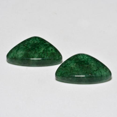 Gemas de aventurina verde natural de 9,73 ct, trillón, translúcido