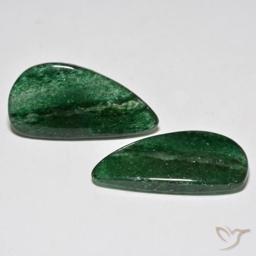 Gemas de Venturina Verde claro natural de 22.35 ct, Elegante, Translúcido
