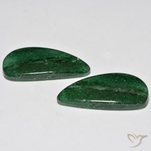 Gemas de Venturina Verde claro natural de 22.35 ct, Elegante, Translúcido