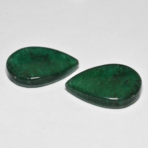 Gemas de Venturina Verde oscuro natural de 13.41 ct, En forma de pera, Translúcido