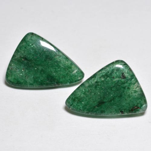 Gemas de aventurina verde natural de 9,23 ct, forma elegante, translúcido