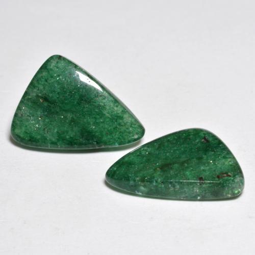 Gemas de aventurina verde natural de 9,23 ct, forma elegante, translúcido