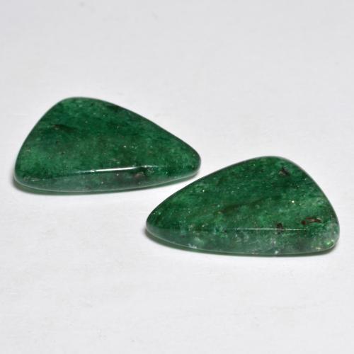 Gemas de aventurina verde natural de 9,23 ct, forma elegante, translúcido