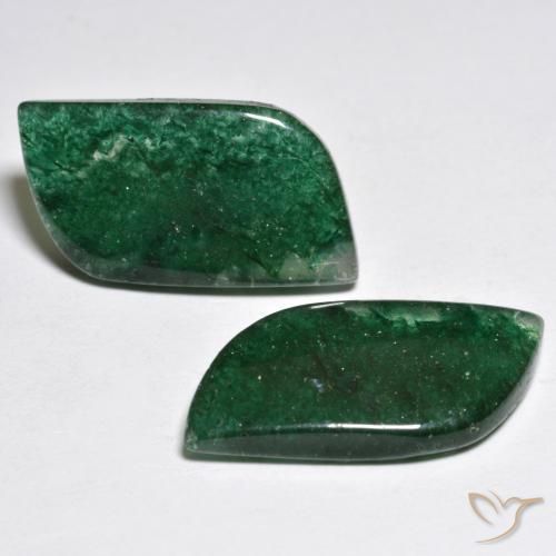 Gemas de Venturina Verde claro natural de 16.92 ct, Elegante, Translúcido
